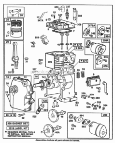 CylinderCrankcaseMufflers Diagram and Parts List for 060102-1202-01  Briggs and Stratton Engine